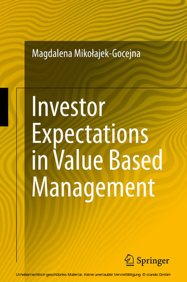 Investor Expectations in Value Based Management main product photo