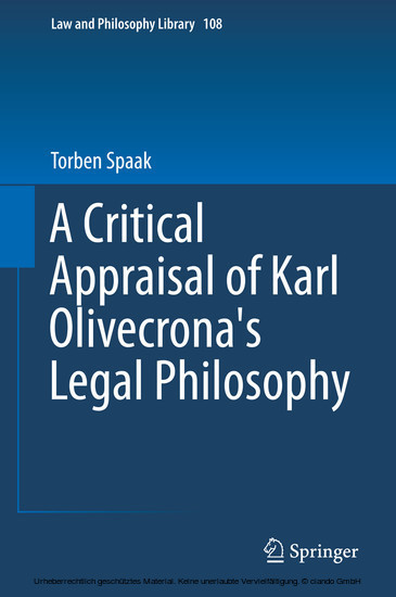 A Critical Appraisal of Karl Olivecrona's Legal Philosophy main product photo