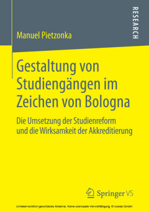 Gestaltung von Studiengängen im Zeichen von Bologna