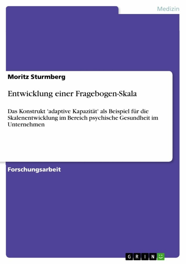 Entwicklung einer Fragebogen-Skala main product photo