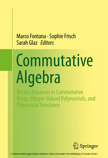 Commutative Algebra main product photo