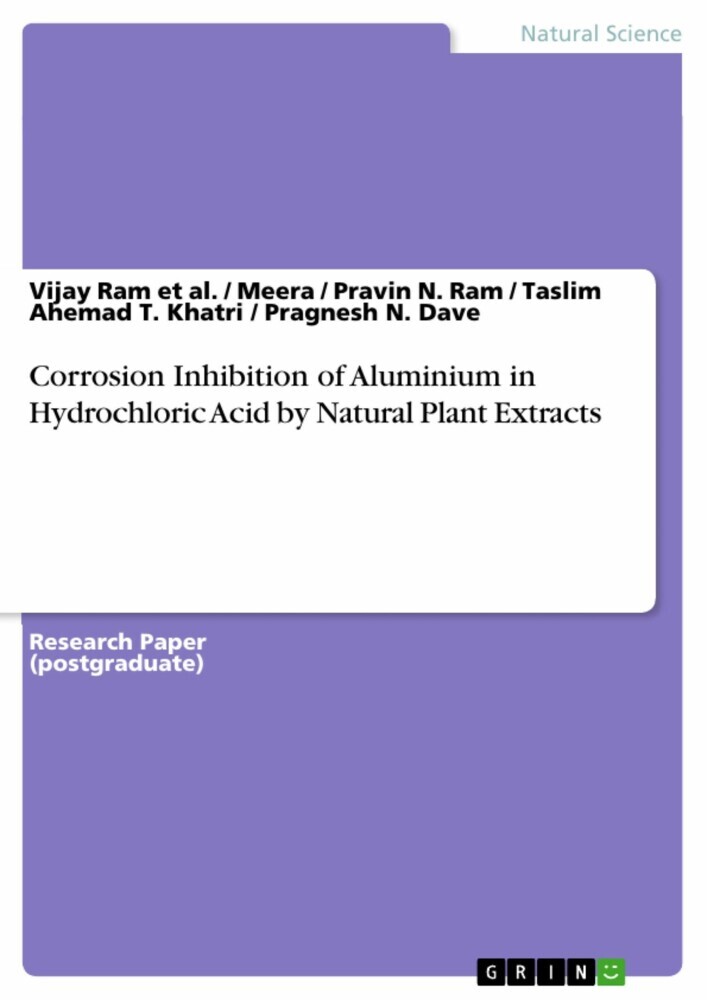 Corrosion Inhibition of Aluminium in Hydrochloric Acid by Natural Plant Extracts main product photo