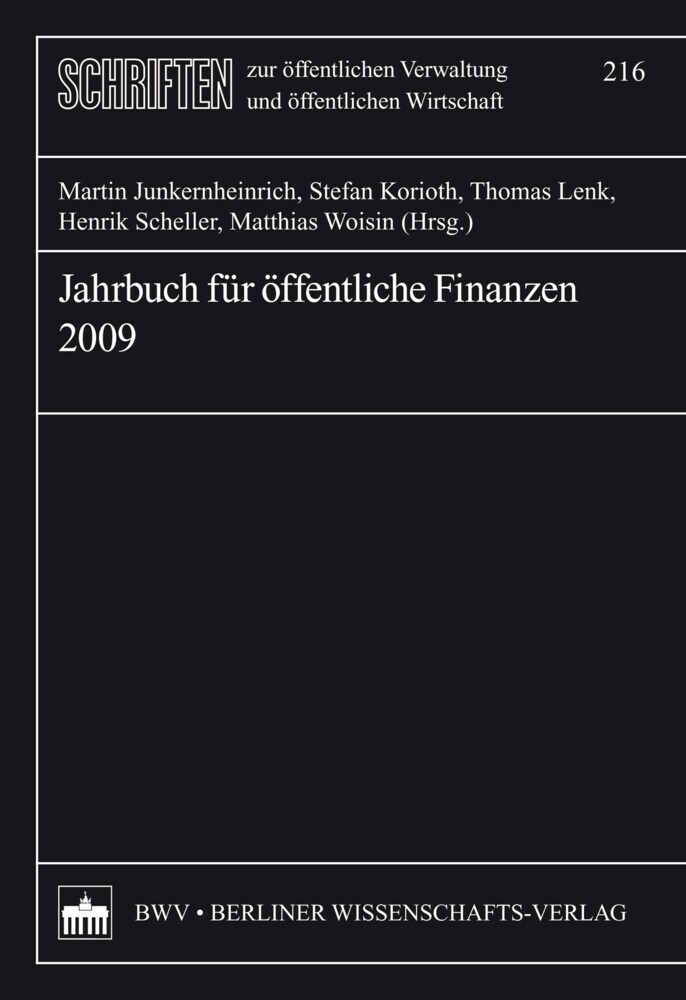 Jahrbuch für öffentliche Finanzen 2009 main product photo