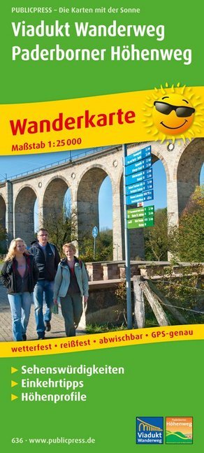 PublicPress Wanderkarte Viadukt Wanderweg, Paderborner Höhenweg main product photo
