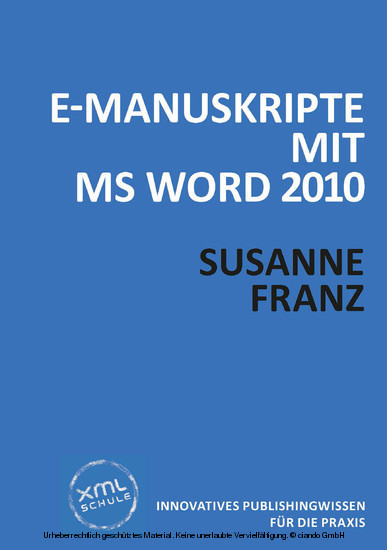 E-Manuskripte mit MS Word 2010 main product photo
