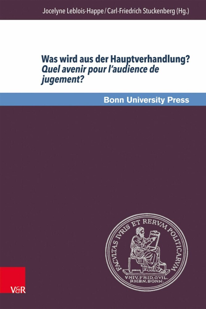 Was wird aus der Hauptverhandlung? Quel avenir pour l'audience de jugement? main product photo