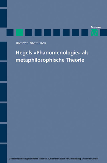 Hegels »Phänomenologie« als metaphilosophische Theorie main product photo