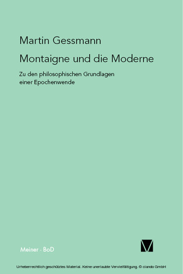 Montaigne und die Moderne main product photo