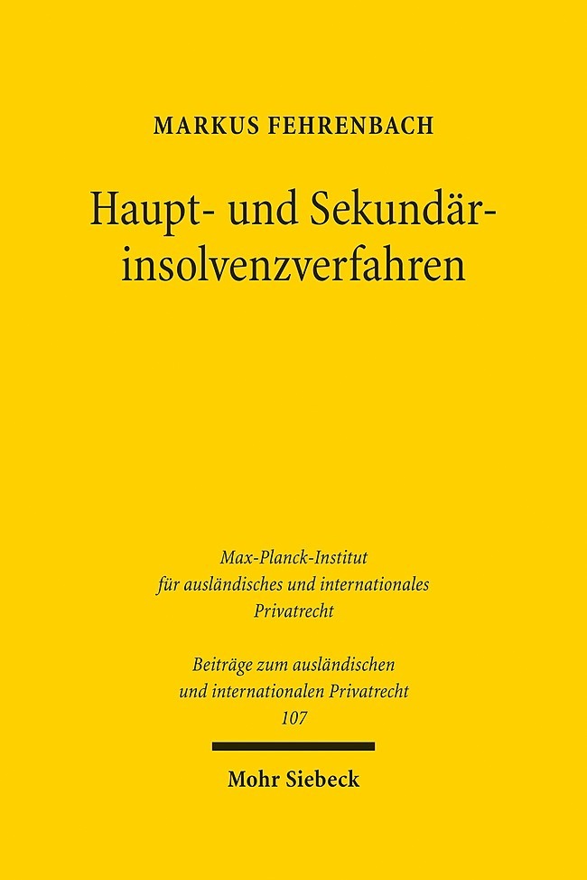 Haupt- und Sekundärinsolvenzverfahren main product photo