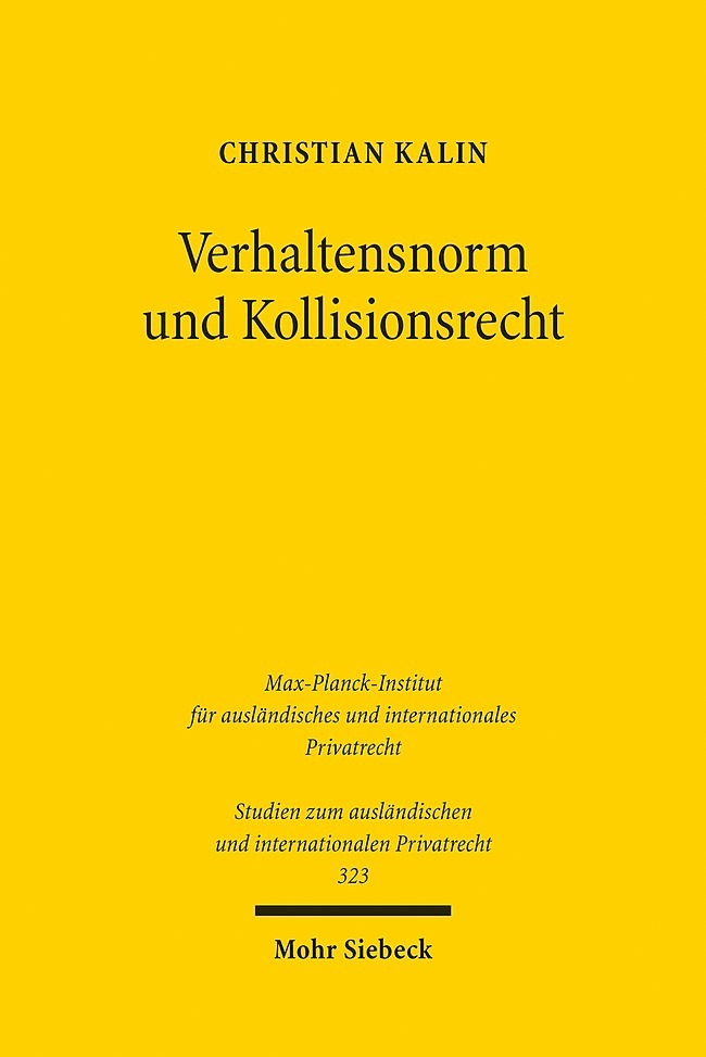 Verhaltensnorm und Kollisionsrecht main product photo