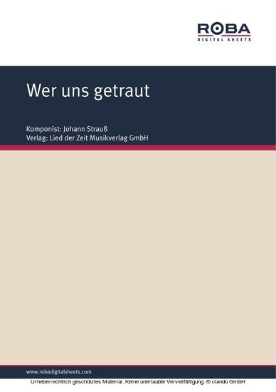 Wer uns getraut main product photo