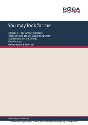You may look for me
