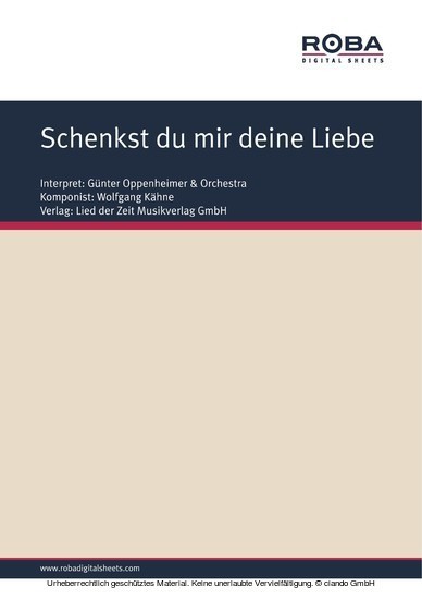Schenkst du mir deine Liebe main product photo
