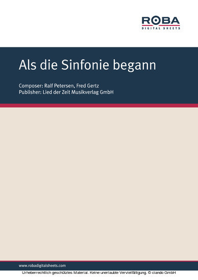 Als die Sinfonie begann main product photo