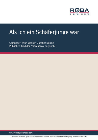 Als ich ein Schäferjunge war main product photo