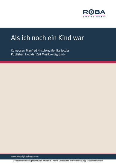 Als ich noch ein Kind war main product photo