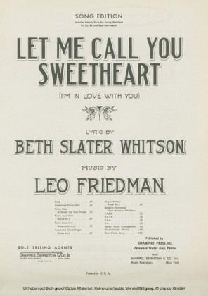 Let Me Call You Sweatheart (I'm In Love With You)