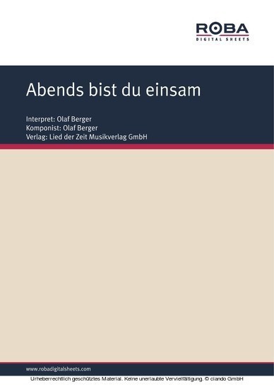 Abends bist du einsam main product photo