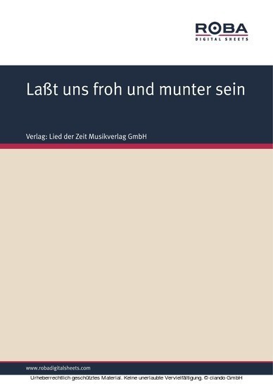 Laßt uns froh und munter sein main product photo