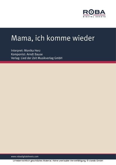 Mama, ich komme wieder main product photo