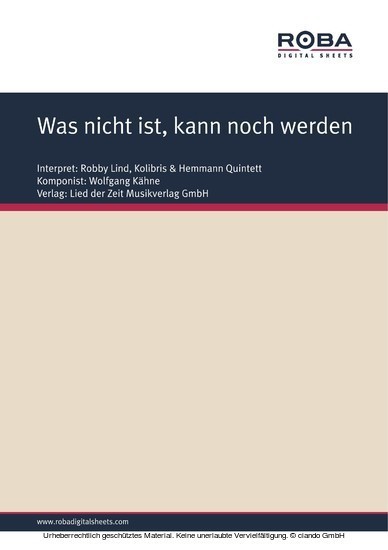 Was nicht ist, kann noch werden main product photo