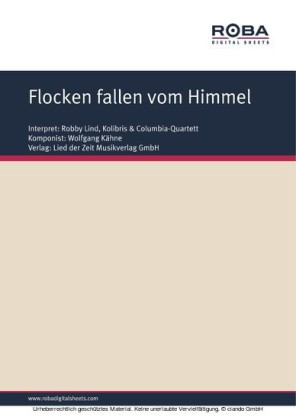 Flocken fallen vom Himmel