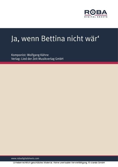 Ja, wenn Bettina nicht wär' main product photo