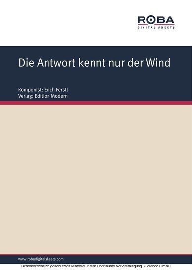 Die Antwort kennt nur der Wind main product photo
