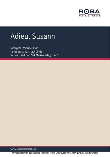 Adieu, Susann main product photo