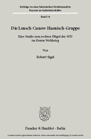 Die Lensch-Cunow-Haenisch-Gruppe. main product photo