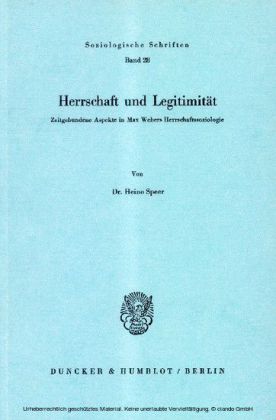 Herrschaft und Legitimität.