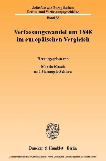 Verfassungswandel um 1848 im europäischen Vergleich. main product photo