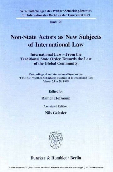 Non-State Actors as New Subjects of International Law. main product photo