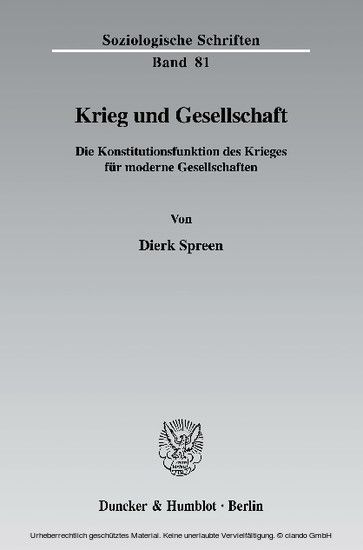 Krieg und Gesellschaft. main product photo