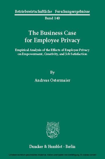 The Business Case for Employee Privacy. main product photo