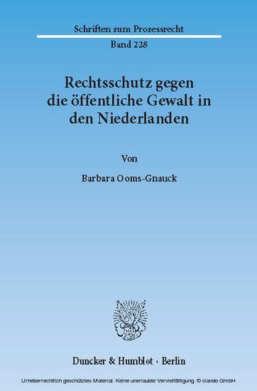 Rechtsschutz gegen die öffentliche Gewalt in den Niederlanden. main product photo