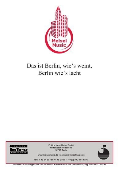 Das ist Berlin wie's weint, Berlin wie's lacht main product photo