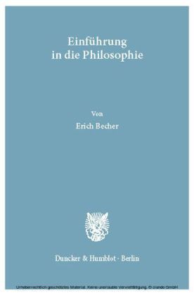 Einführung in die Philosophie.