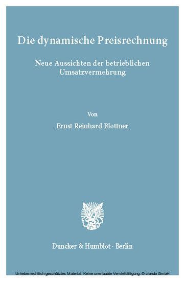 Die dynamische Preisrechnung. main product photo