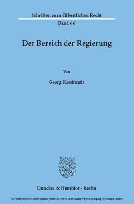 Der Bereich der Regierung.