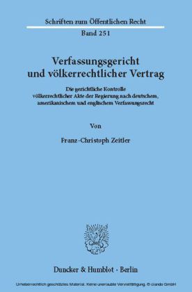 Verfassungsgericht und völkerrechtlicher Vertrag.