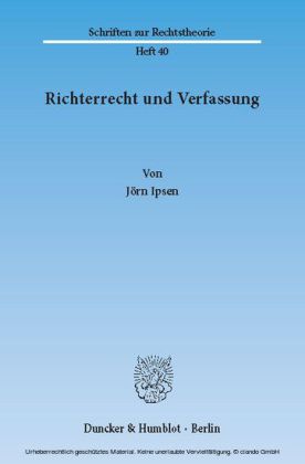 Richterrecht und Verfassung.