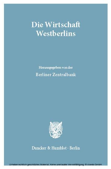 Die Wirtschaft Westberlins main product photo