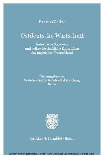 Ostdeutsche Wirtschaft. main product photo