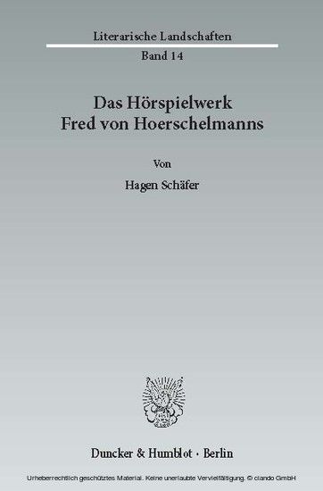 Das Hörspielwerk Fred von Hoerschelmanns. main product photo