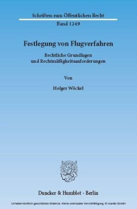 Festlegung von Flugverfahren.