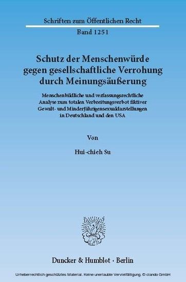 Schutz der Menschenwürde gegen gesellschaftliche Verrohung durch Meinungsäußerung. main product photo
