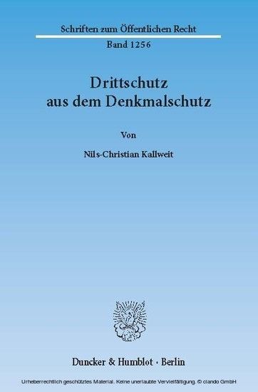 Drittschutz aus dem Denkmalschutz. main product photo
