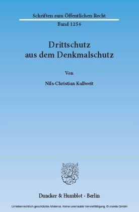 Drittschutz aus dem Denkmalschutz.