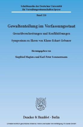 Gewaltenteilung im Verfassungsstaat.